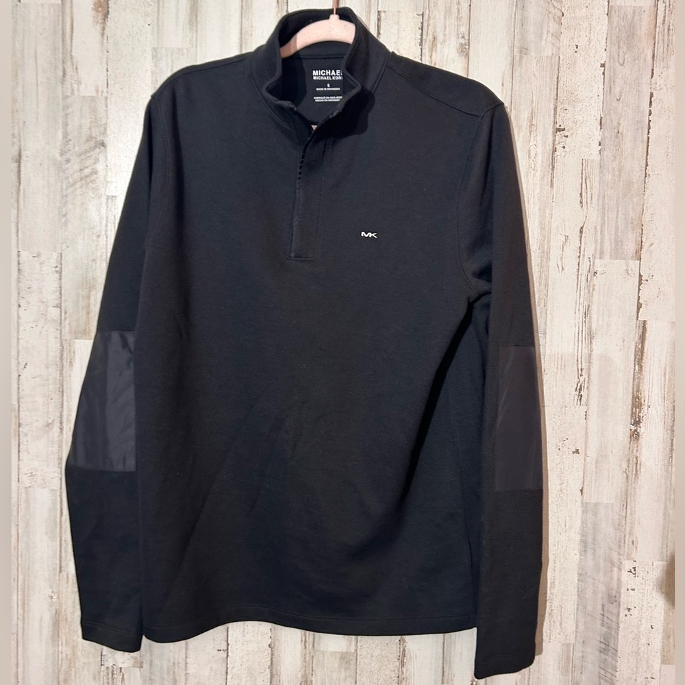 Michael Michael Kors Men’s Black Quarter Zip Pullover Size Small